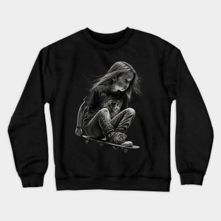 skater girl Crewneck Sweatshirt